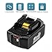 6000mAh BL1860B Replacement for Makita 18V Battery Lithium with LED Indicator Compatible with BL1850B BL1840B BL1830B BL1815B LXT-400-2 Pack