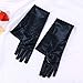 Long Latex Gloves Women Sexy Shiny Long PU Gloves Sexy Wet Look Adult Sexy Long Gloves - (Black)