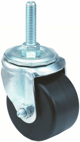 E.R. Wagner Stem Caster, Swivel, Polyolefin Wheel, Plain Bearing, 350 lbs Capacity, 3" Wheel Dia, 1-3/4" Wheel Width, 3-7/8" Mount Height, 1/2"-13 Stem Dia, 2-1/2" Stem Height