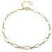 BENIQUE Bracelet for Women Girls – Dainty 14K Gold Filled Chain for Layering Stacking, Minimalist Jewelry, Made in USA, 6.5”-7.5” Adjustable (Lace/G)