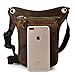 Hebetag Vintage Leather Waist Pack Drop Leg Bag for Men Women Belt Bumbag Multi-Purpose Motorcycle Bike Outdoor Sports Tactical Cycling Riding Hiking Camping