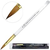 Fuji Finest 100% Pure Kolinsky Nail Art Brush with Clear Acrylic Handle Size 6
