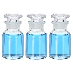 PATIKIL Reagent Media Bottle, 3 Pcs 30ml Glass Wide