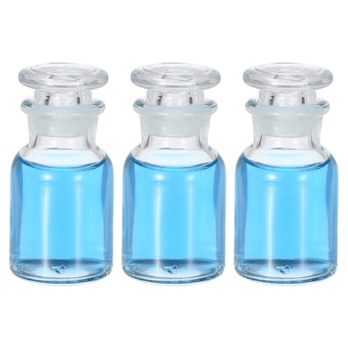 PATIKIL Reagent Media Bottle, 3 Pcs 30ml Glass Wide