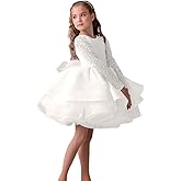 Flower Girl Dress Puffy Tulle Layers Birthday Party Dress Sequin Princess Pageant Dress for Girls FAY02-6