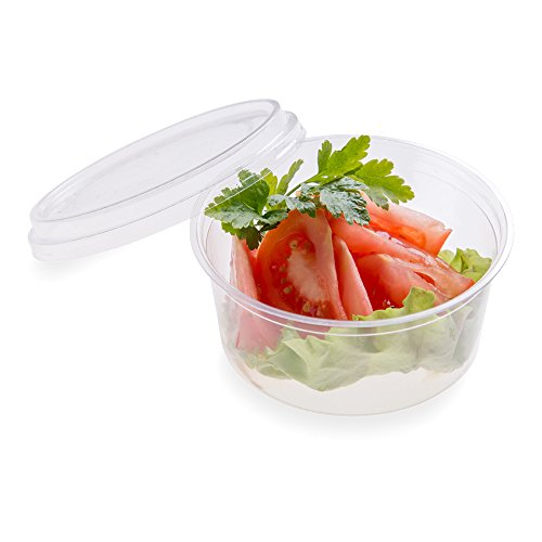 12-OZ PLA Plastic To-Go Container – Clear Round Deli Bowl: Perfect for Catering Events & Restaurant Takeout – Compostable and Biodegradable – 500-CT – Basic Nature Collection – Restaurantware