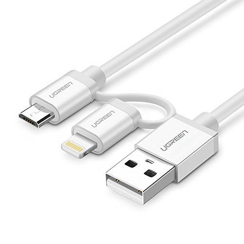 Buy UGREEN Lightning and Micro USB Cable, 2 in 1 USB Charging Cable for