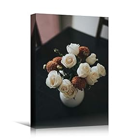 signwin Canvas Wall Art White Floral Arrangement Bouquet...