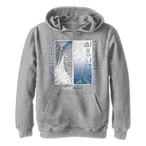 Marvel Moon Knight Split Hoodie Felpe con Cappuccio, Grigio Melange, 9/10 Bambini e Ragazzi
