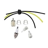 AISEN Pack of 3-Hole Grommet Fuel Line Kit Spark Plug Fuel Filter Primer Bulb Fuel Tank Breather Vent for Echo Mantis Tiller TC-210 TC-210i TC-2100 SV-6 SV-5H/2 SV-5C SV-4B LHD-1700 HC-1500