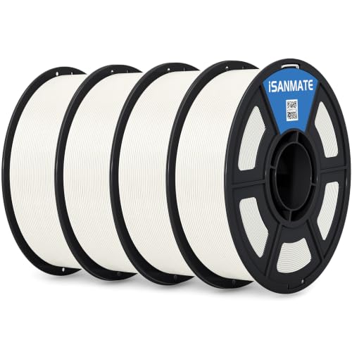 iSANMATE 4KG ASA Filament 1.75mm, Premium Anti-UV Wetterbeständiges 3D Drucker Filament, Maßgenauigkeit +/- 0.02mm, 1KG/Spule, ASA Filament für 3D Drucker, Grau