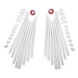 One-Cord Channel Cable Concealer - CMC-03 Cord Cover Wall Cable Management System - 250" Cable Hider Raceway Kit for a Power Cord, Ethernet Cable, Speaker Wire - 16X L15.6in, W0.59in H0.39in, White