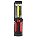 Exlight COB LED Flashlight Battery-powered Work Light with Built-in Magnets,180 Degrees Rotatable Arm for Camping,Hiking, Fishing,Household,Workshop---Black