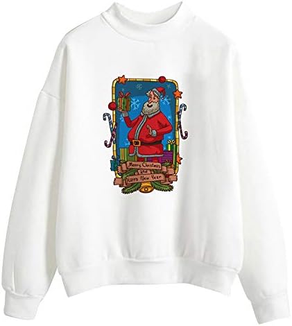 Clearance Sale for Women Tops.AIMTOPPY Women Christmas Print Long Sleeve Ladies Blouse Pullover Tops Shirt Sweatshirt