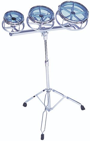 Performance Percussion set of 3 Roto Toms & Stand in Chrome