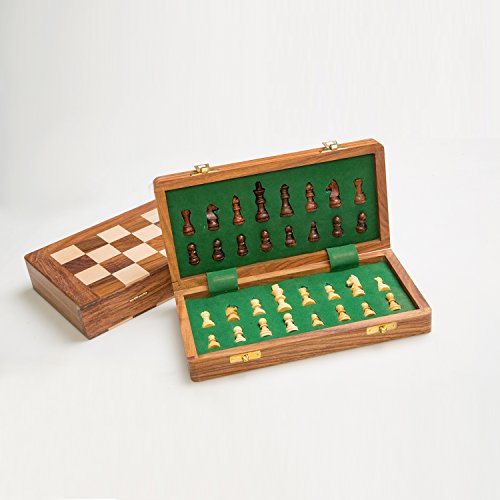 Rusticity Wooden Chess Set with Chess Board and Pieces | Handmade | (10x10 in)