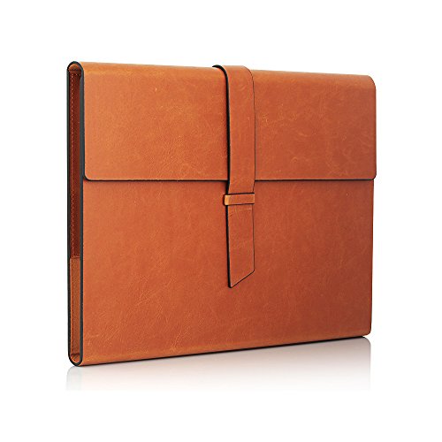 Gallaway Leather Padfolio Portfolio Folder - Perfect Portfolio for your Interviews, Resumes, Presentations and Meetings and it fits Letter, Legal, A4 Notebooks and Notepads (Brown)