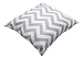 TreeWool (Pack of 2 Decorative Throw Pillow Covers Chevron Accent in 100% Cotton Canvas for Sofa, Couch, Bedroom, Home Decor (18 x 18 Inches, Silver Gray)