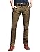 Match Mens Slim-Tapered Flat-Front Casual Pants(Dark Khaki,36)