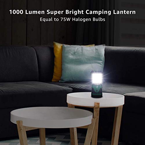 LE LED Camping Lantern Rechargeable, 1000LM, 4 Light Modes, 4400mAh
