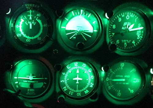 #327#387#376 LED Replacement Bulb 24VDC (LOT of 2 Bulbs) - Aero-Lites (Green)