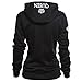 Fenghuo Women's Kangaroo Pocket Queen Hoodie Sweatershirt Black L