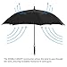 SHINE HAI Golf Umbrella 62 Inch Oversize, Automatic Open Double Canopy Vented Windproof Waterproof Sun Protection Stick Umbrellas, Black