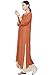 Mordenmiss Women's Summer Two Layers Maxi Dresses L Short Sleeve Orange