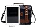 ECOSUSI Women Vintage PU Leather Laptop Bag Briefcase Crossbody Messenger Bags Satchel Purse, Dark Blue