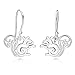 925 Sterling Silver Little Squirrel Dangle Hook Earrings