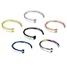 Feramox 18G 316L Stainless Steel Nose Rings Hoop Nose Piercing Body Jewelry 6PCS-10mm
