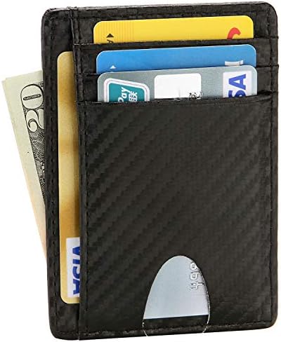 EKCIRXT Slim RFID Blocking Credit Card Holder Minimalist Leather Front Pocket Wallet for Women & Men