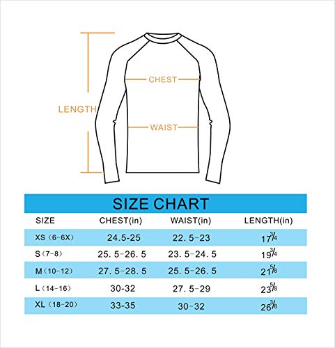 PIQIDIG Compression Shirts for Boys Long Sleeve Youth Base Layer Under Shirts Yellow XS - Thumbnail 6