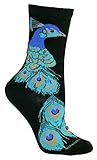 Peacock Black Novelty Adult Socks by Wheel House Designs USA Made