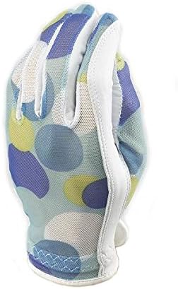 Evertan Women's Tan Through Golf Glove: Bubblez - Large Left Hand