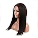 Italian Yaki Wig Brazilain Virgin Natural Color Kinky Straight Lace Front Human Hair Wigs with Baby Hair Around for Black Women (14 inch lace front wig)