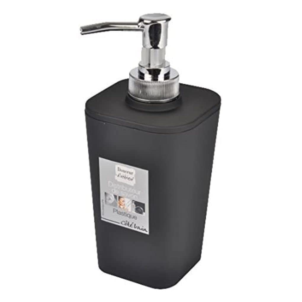 Douceur d'Intérieur Soap Dispenser Soft Touch Effect 7 x 7 x 17.5 cm black — image 1