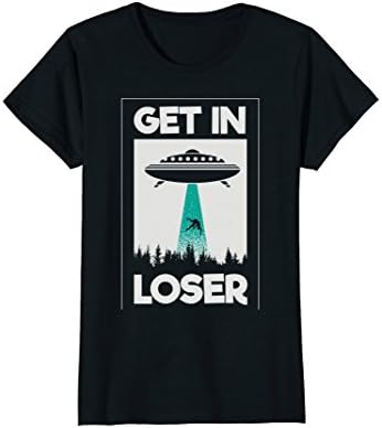 Womens Alien T-Shirt For Extraterrestrial Life Enthusiasts Medium Black