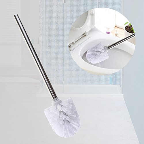 BESTOMZ Stainless Steel WC Bathroom Cleaning Toilet Brush Head Holder(3pcs)