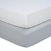 TILLYOU Flannel Cotton Fitted Crib Sheets for Baby Boys Girls, Thermal Warm and Plush Toddler Bed Sheets for All Seasons, Deep Pocket Fits Up to 8” Mattress 28x52, Set of 2, Gray & White