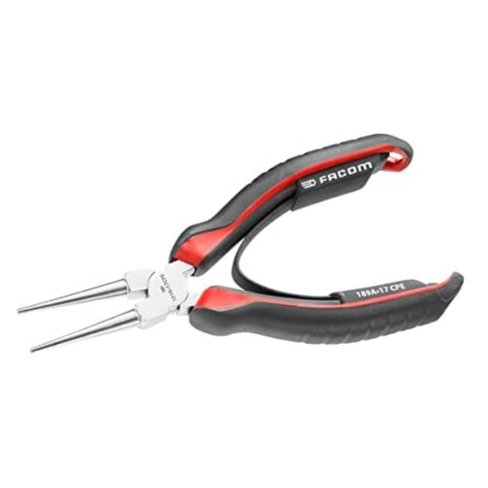 Facom Round Pinch Mouth, Alloy Steel, Red/Black, 170 mm