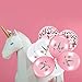60 Pieces Unicorn Balloons Set Unicorn Birthday Party Decoration Balloons and Rose Gold Confetti Balloons for Party Wedding Favors