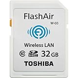 Toshiba FlashAir W-03 32GB Wireless SD Flash Memory Card Wi-Fi Full HD - SD-F32AIR03(8