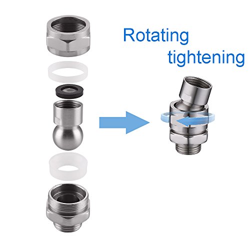 MissMin shower head swivel adapter ball joint,showerhead adjustable