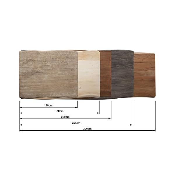 DELIFE Tischplatte Edge Akazie Braun 260x100cm XL Live-Edge – Bild 4