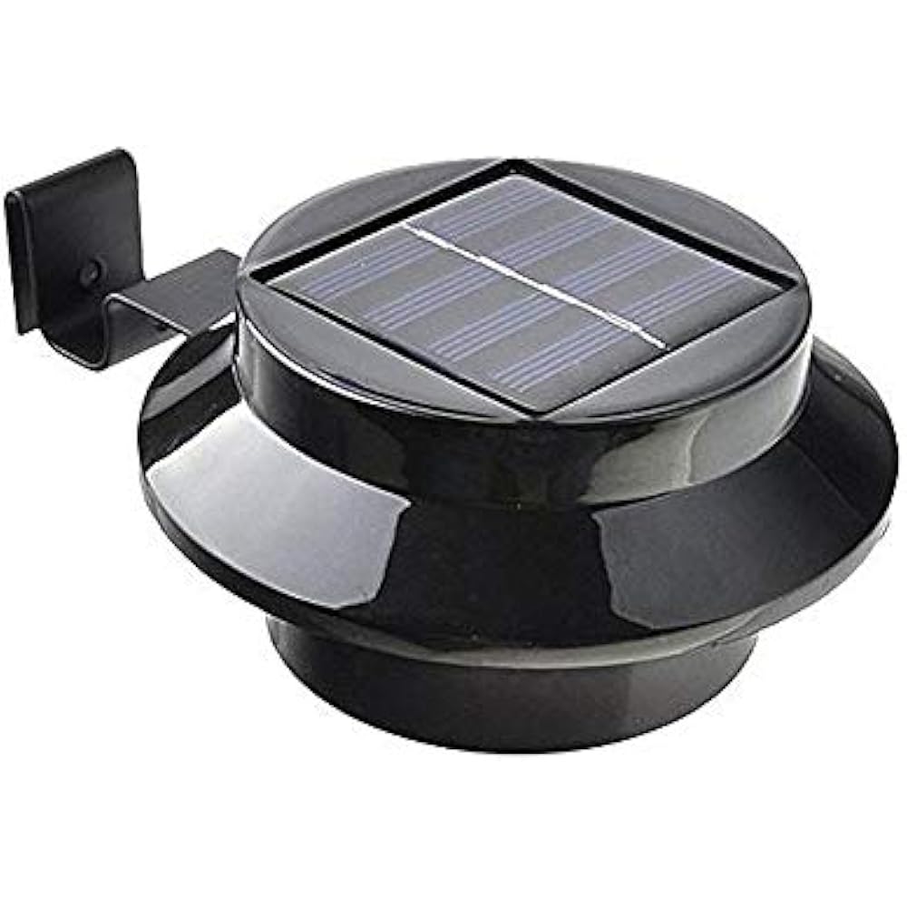 Solar Gutter Light Dusk To Dawn, Outdoor LED Deck Waterproof Landscape