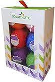 Bath Bombs Gift Set by Botanicare - Luxury Bath Fizzies, Vegan, All Natural, Made with Essential Oils, Lavender, Peppermint, Vanilla, Rose, Grapefruit, Lime