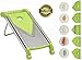 TORO Mandoline Food Slicer is Made of Stainless Steal – Vegetable Cutter Includes Safety Guard, Recipe Book & Vegetable Peeler - Julienne Style With Five Cutting Blades a Storage Rack and a Hand Guard
