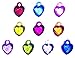 Pack of 10 Dazzling Heart Loom Charms for Silicone Band Loom Bracelets (H)