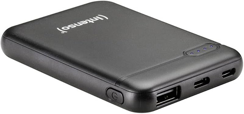 Carregador portátil Intenso Power Bank XS5000, bateria externa (5000mAh, para smartphones, tablets e mais), preto